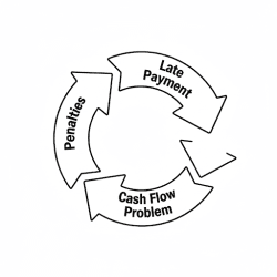 vicous circle of late payments and penalties