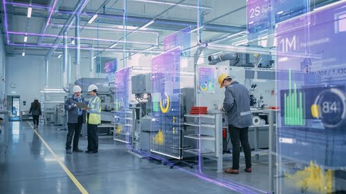 men in a factory