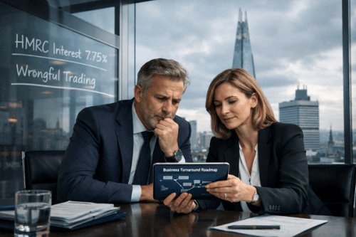 Business professionals at work in London