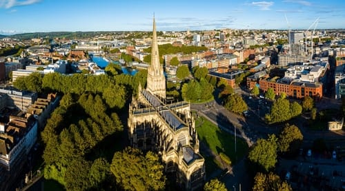 view of Bristol cathedral